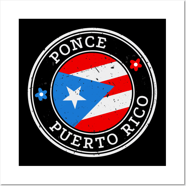 Ponce Puerto Rico Puerto Rican Pride Flag Wall Art by hudoshians and rixxi